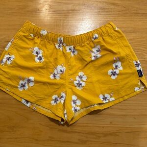 Patagonia Floral Yellow Women's Shorts